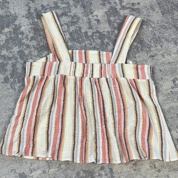 New Drew Phoenix Top in Gauzy Multi Stripe Sleeveless Summer Tank Sz S - Picture 8 of 9